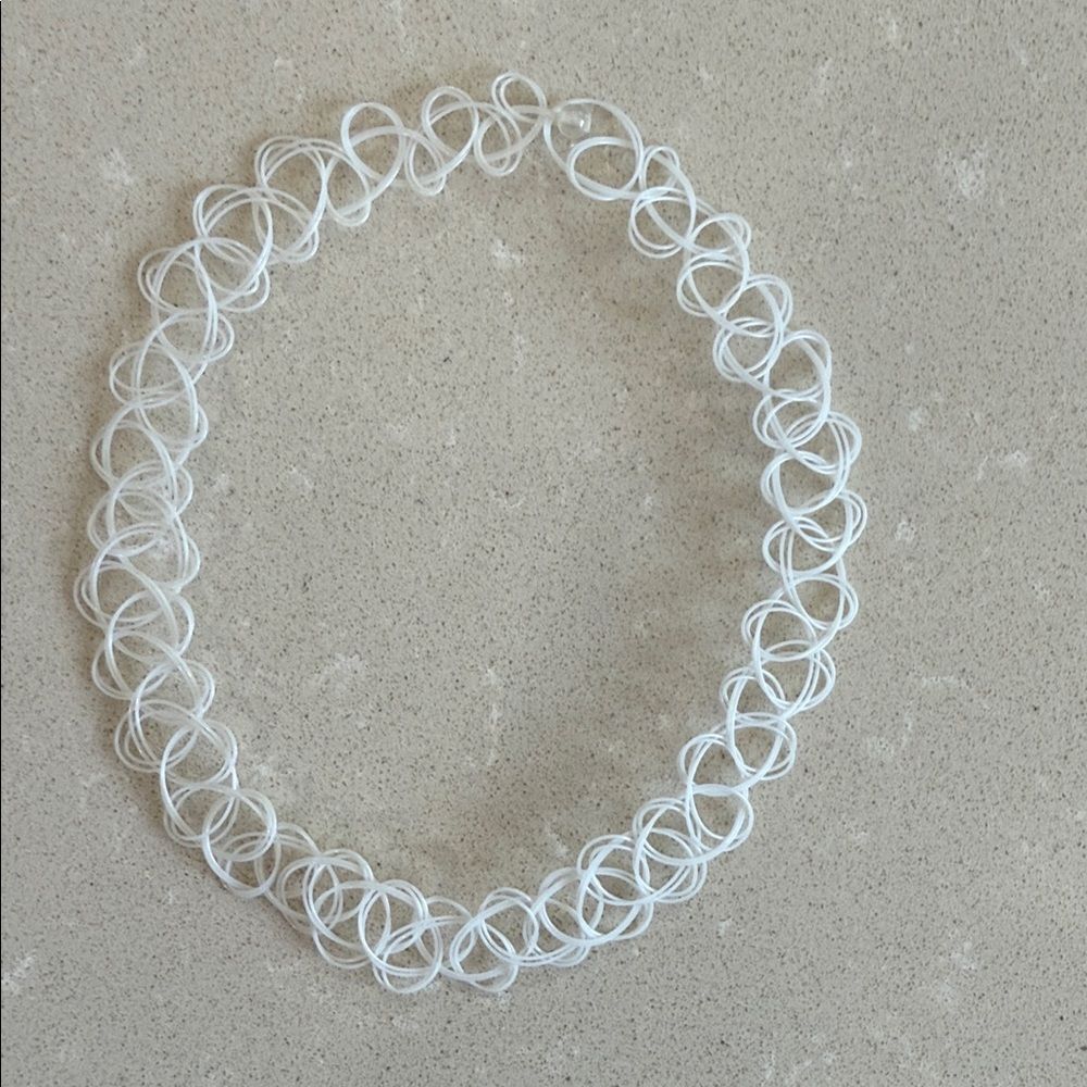 Claire's White Choker Necklace